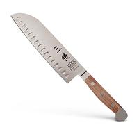 Güde Solingen - Couteau Santoku avec mitre forgée, 18 cm, bois de noyer, ALPHA-WALNUT - double mitre, fabriqué à la main en Allemagne