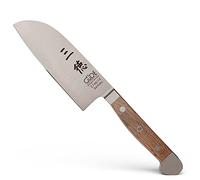 Güde Solingen - Couteau Santoku forgé, 14 cm, bois de chêne de baril, ALPHA-CHÊNE DE BARIL - double mitre, fabriqué à la main en Allemagne
