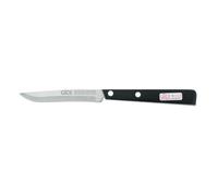 GÜDE Solingen - Couteau utilitaire noir / blanc avec bord dentelé, 10 cm, UNI, POM