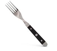 GÜDE Solingen - Fourchette de table forgée, 9 cm, POM noir, ALPHA - double croute, fabriqué à la main en Allemagne