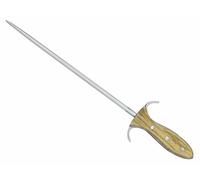GÜDE Solingen - Fusil à aiguiser forgé, 32 cm, bois d'olivier, ALPHA-OLIVE - mitre double, fabriqué à la main en Allemagne