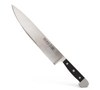 GÜDE Solingen - grand couteau de chef forgé, 26 cm, POM black, ALPHA - double mitre, fabriqué à la main en Allemagne