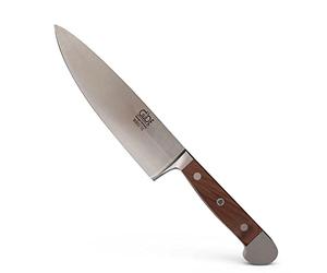 GÜDE Solingen - Petit couteau de chef forgé, 16 cm, noyer, Noyer ALPHA - mitre double, fabriqué à la main en Allemagne