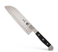 GÜDE Solingen - Santoku avec lame forgée, 18 cm, POM noir, ALPHA - double mitre, fabriqué à la main en Allemagne