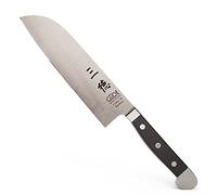 GÜDE Solingen - Santoku forgé, 18 cm, POM noir, ALPHA - mitre double, fabriqué à la main en Allemagne