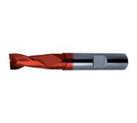 Gühring 9055300030000 Fraise Din 6527 3 mm 2-dents en Carbure monobloc, Argent/Rouge