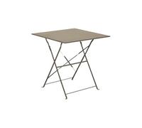 - Guéridon carré en acier 70 cm Cuba mastic