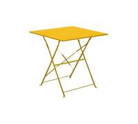 - Guéridon carré en acier 70 cm Cuba miel