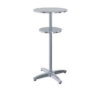 Guéridon Lorraine - Plateau Inox / Piètement Aluminium