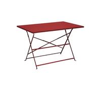 - Guéridon rectangulaire en acier Cuba rouge