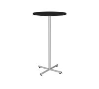 Guéridon restauration H 107 cm x D 60 cm - Klass - plateau noir