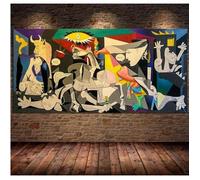 Guernica de Picasso,peinture sur toile,affiche et impression célèbre,art mural,tableau pour salon sans cadre,65x130cm