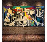 Guernica de Picasso, peinture sur toile, reproduction, affiche et impression célèbre, art mural, tableau pour salon (sans cadre, 45 x 90 cm)