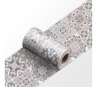 Guest Ruyunlai Frise Murale Adhésive Bohème Marocain Mandala Y154 15x240cm | Motif à fleurs, 1 rouleau, surface lavable, retrait prudent selon support, pour murs lisses, carrelage, miroir et meuble