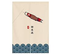 Guest Ruyunlai Noren Japonais Rideau De Porte, Tapisserie Panneau Diviseur De Chambre Home Rideau Porte Banderole de Carpe Rouge 90cm X 150cm