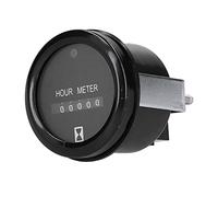 Gugxiom Compteur Horaire à Quartz AC/DC 12-36 V, Minuterie Mécanique étanche avec Voyant Lumineux, Jauges d'heures de Moteur Professionnelles pour équipements Marins, de Construction et Automobiles