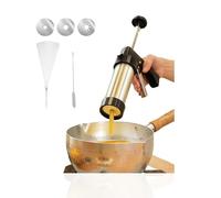 Gugxiom Presse à pâtisserie pour pâtisseries, seringue à pâtisserie en acier inoxydable avec pochoirs, douilles, sac à cadre en TPU et brosse de nettoyage, accessoire de cuisson pour gâteaux, biscuits
