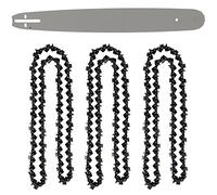 GT GARDEN - Guide tronçonneuse 20 pouces (50 cm) avec lot de 3 chaînes 76 maillons