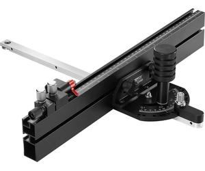 Guide à onglets de précision, fente standard 19 x 9,5 mm, guide à onglets en alliage d'aluminium pour scie circulaire à table avec grille de 45,7 cm, 15 butées angulaires, piston à ressort réglable et