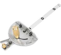 Guide angulaire pour scie circulaire à table/table de fraisage - Modèle amélioré - 450 × 178 mm - Pour rainure en T de 30 mm - Vis M6 - Poignée en laiton - Aluminium + plastique