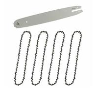 Guide-chaîne & 4 Chaînes de tronçonneuses,Chaînes de tronçonneuses à gouges carrées 3/8"" 1,3 mm 50 maillons compatible avec STIHL