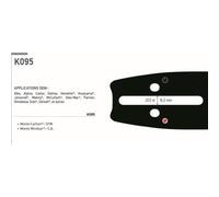 GUIDE CHAINE TRONCONNEUSE OREGON 168RNBK095 - 40CM - 16' - PAS 325 - JAUGE 1.50 MM - 0.58 - 66 MAILL