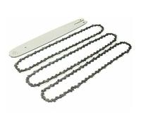 Guide chaîne tronçonneuse - PZCC - 16 pouces - Pas 3/8"" - 56 maillons - 3 chaînes incluses