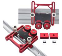 Guide d'alimentation réglable à double roue pour scie à ruban inversée Outil de travail du bois avec planche en alliage d'aluminium