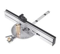 Guide d'angle pour scie à table - Rail en T de 450mm, bouton de guidage en laiton - Accessoire de sciage indispensable pour une coupe précise et un système de tronçonnage