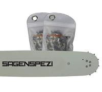 Guide de 40cm 3/8" 57 maillons 1,3mm et 2 chaînes à gouge carrée pour Husqvarna 135 Mark II