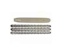 Guide de 40cm + 3 Chaîne de tronçonneuse - 56 Entraineurs - Pas 3/8LP - Jauge 0.50 (1.3mm)