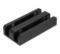 Guide de bas de porte de douche coulissante, 50 mm x 100 mm, guide de bas de porte de rechange en ABS pour salle de bain domestique (noir)