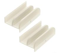 Guide de bas de porte de douche coulissante, rail de rechange en plastique blanc pour boîtier de baignoire en verre, rail coulissant pour alignement des pièces