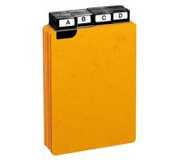 Guide de classement 148 x 105 mm - Exacompta Jaune - Jeu de 24