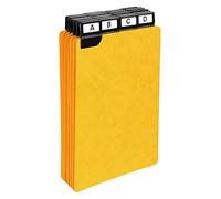 Guide de classement 210 x 148 mm - Exacompta Jaune - Jeu de 24
