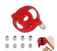 Guide de forage portable, aide de positionnement manuel portable en métal | Jauge de cheville autocentrante - pour fraisage à rainures, traitement des bords, construction de meubles, menuiserie, coupe