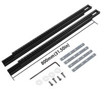 Guide de fraisage - Rail de guidage pour le travail du bois - Butée réglable - 80 cm - Pour le fraisage et le rainurage