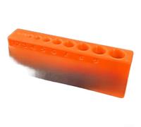 Guide de perçage 15 mm 10 trous pour tuyau en PVC imprimé 3D gabarit en plastique pour une fabrication de trous sûre et précise (orange)