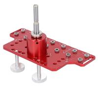 Guide de perçage en aluminium - Pour charnières - Pour fixation de planches - Pour travaux de menuiserie DIY - Pour l'assemblage de meubles - Inclut un taraud de 35 mm