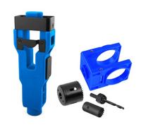 Guide de perçage flexible pour porte d'entrée en bois Bleu | Cadre avec dispositif de mesure pour applications uniformes d'alésage vertical de 2,5 cm sur portes d'entrée en bois ou en