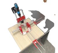 Guide de perçage multi-angle pour le travail du bois, réglable en hauteur, en alliage d'aluminium robuste