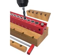 Guide de perçage pour le travail du bois, alliage d'aluminium, bloc de perçage à 45°, outil de localisation de trous poinçonnés avec douilles de 3 à 12 mm pour les charpentiers travaillant avec des pl