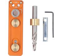 Guide de perçage pour profilés en aluminium, trou d'accès, gabarit de perçage, foret pour profilés en aluminium, gabarit de positionnement pour perçage, avec vis à tête bombée M6, foret à paliers pour