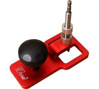 Guide de perçage pour travaux sur le bois - Gabarit de perçage vertical de 20 mm - Pour établi et table - Permet de réaliser des trous de perçage précis pour les fixations d'établi