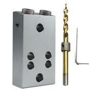 Guide De Perçage Pour Trous Parfaits Accessoires Métalliques Stables | Gabarit à Cheville Auto-Centrant Pour La Fabrication Du Bois, Atelier, Coin, Coupe De Bord, Rainurage, Garage À Domicile