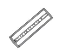 Guide de positionnement en acier pour centrage de courroie, triangle, B | Travail du cuir ; mesure de 18 à 48 mm pour ceintures, sangles d'épaule, créations et accessoires dans les projets