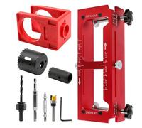 Guide de quincaillerie armoire gabarit réglable en d'aluminium | Kit d'installation Loquet pour portes pour cadre d'angle Menuiserie Garage Abri Châssis Serrure Chevilles