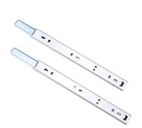 Guide de rail tiroir largeur 27mm, 4 pièces, plateau clavier d'ordinateur bureau, deux glissières, boule muette, Rail à 2 sections Pour Tiroirs De Meubles(20 in)