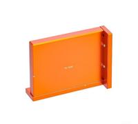 Guide de scie à angle droit - Dispositif auxiliaire de coupe à 90 degrés - Alliage d'aluminium magnétique - Gabarit de défonceuse en bois pour des coupes propres de panneaux - 8,5 cm - Orange
