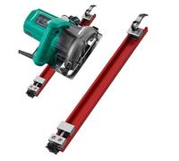 Guide de scie circulaire | Pièce jointe de piste réglable avec base de serrage | Outil de coupe, rail de guides de travail de bois, fonction de gravure de précision, utilisation de l'application de